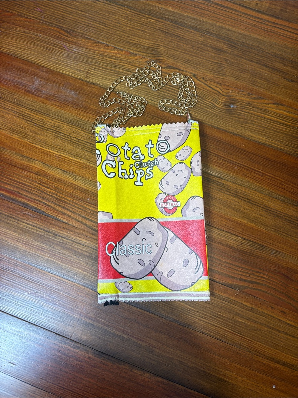 Potato Chips Classic Kids Chain Purse - Yellow & Red